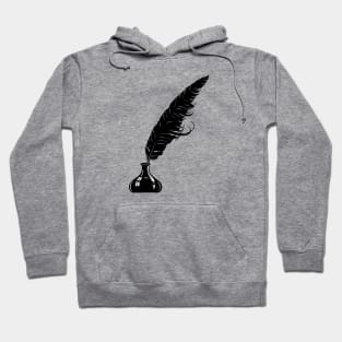 Minimal Feather Design Hoodie